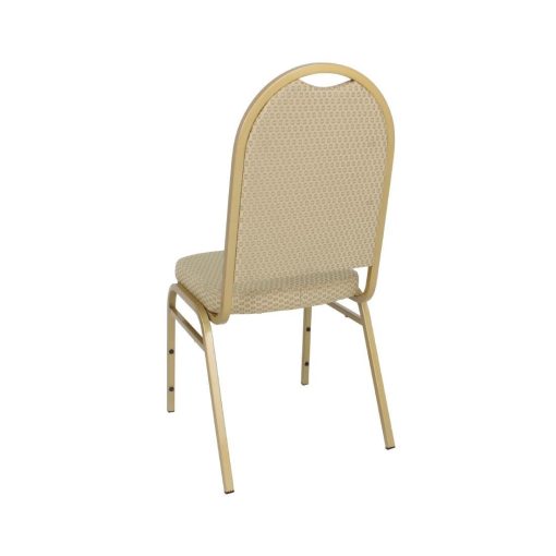 Bolero Steel Banquet Chairs with Neutral Cloth Pack of 4 (GR360)