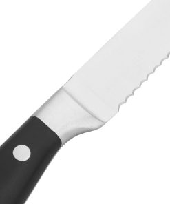 Olympia Premium Riveted Steak Knives with Black ABS Handles Pack of 6 (GR919)