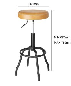 Bolero Brooklyn PU High Bar Stool - Caramel (HW290)