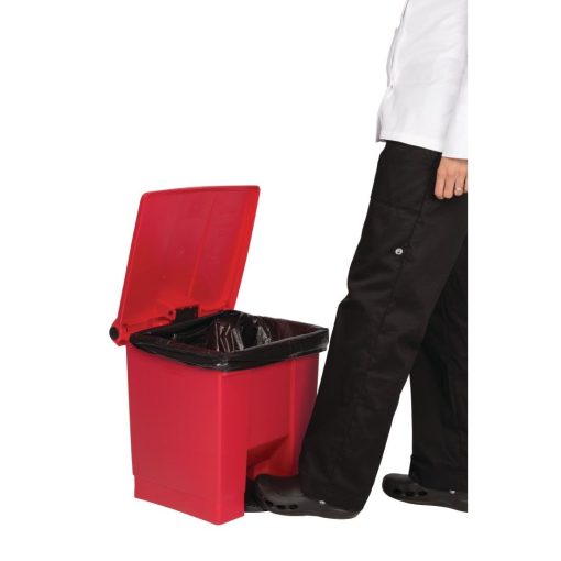 Rubbermaid Step On Pedal Bin Red 30-5Ltr (K803)