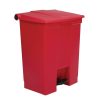 Rubbermaid Step On Pedal Bin Red 68Ltr (K822)