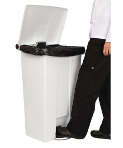 Rubbermaid Step On Pedal Bin White 87Ltr (K956)