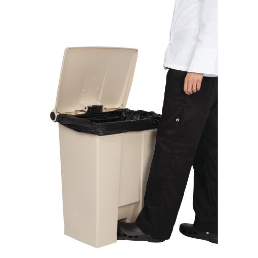 Rubbermaid Step On Pedal Bin Beige 68Ltr (L374)