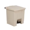 Rubbermaid Step On Pedal Bin Beige 30-5Ltr (L380)