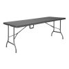 Bolero Rattan Rectangular Centre Folding Table Black 6ft (GR770)