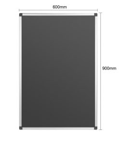 Olympia Black Magnetic Board 600x900mm (HS807)