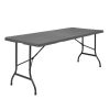 Bolero Wicker-Effect Rectangular Wicker Centre Folding Table 6ft (HW299)