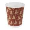 Fiesta Recyclable Festive Double Wall Hot Cups 8oz Pack of 500 (HX280)