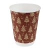 Fiesta Recyclable Hot Cup Double Wall Festive 12oz Pack of 500 (HX282)