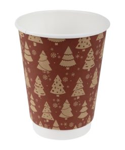 Fiesta Recyclable Hot Cup Double Wall Festive 12oz Pack of 500 (HX282)