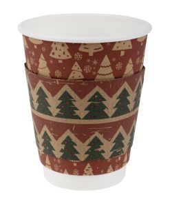 Fiesta Recyclable Hot Cup Double Wall Festive 12oz Pack of 500 (HX282)