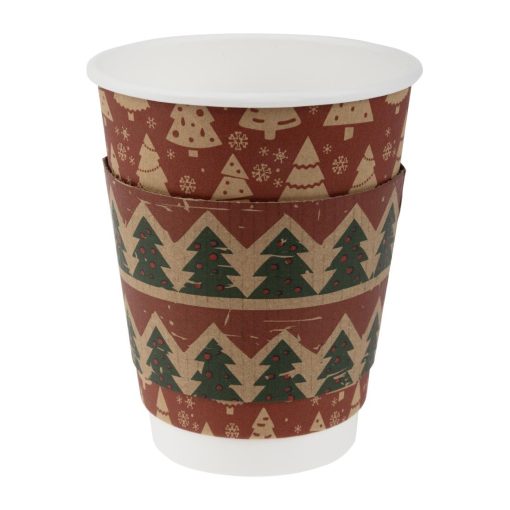 Fiesta Recyclable Hot Cup Double Wall Festive 12oz Pack of 500 (HX282)