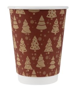 Fiesta Recyclable Hot Cup Double Wall Festive 12oz Pack of 500 (HX282)