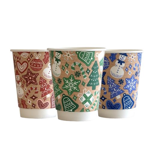 Vegware Double Wall 2024 Xmas Cup 79-Series - 8oz Pack of 500 (HX492)