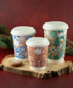 Vegware Double Wall 2024 Xmas Cup 79-Series - 8oz Pack of 500 (HX492)