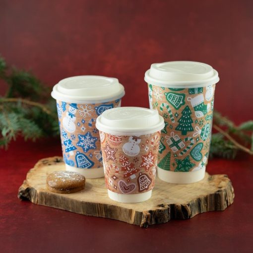 Vegware Double Wall 2024 Xmas Cup 79-Series - 8oz Pack of 500 (HX492)