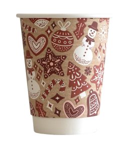 Vegware Double Wall 2024 Xmas Cup 79-Series - 8oz Pack of 500 (HX492)