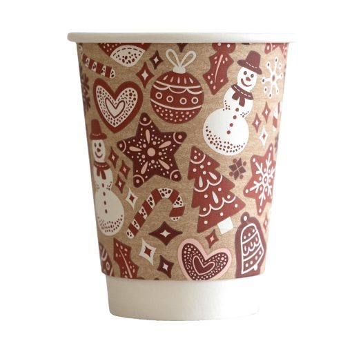 Vegware Double Wall 2024 Xmas Cup 79-Series - 8oz Pack of 500 (HX492)