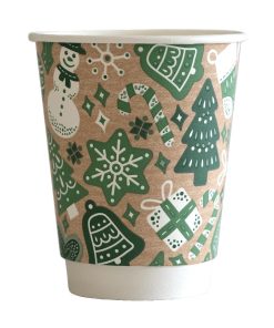 Vegware Double Wall 2024 Xmas Cup 79-Series - 8oz Pack of 500 (HX492)