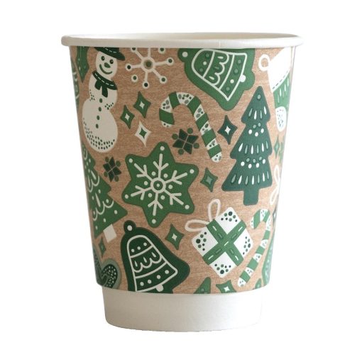 Vegware Double Wall 2024 Xmas Cup 79-Series - 8oz Pack of 500 (HX492)