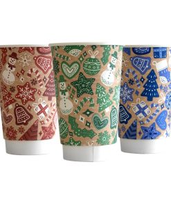 Vegware Double Wall 2024 Xmas Cup 89-Series - 16oz Pack of 400 (HX494)