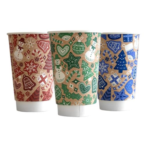 Vegware Double Wall 2024 Xmas Cup 89-Series - 16oz Pack of 400 (HX494)