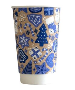 Vegware Double Wall 2024 Xmas Cup 89-Series - 16oz Pack of 400 (HX494)