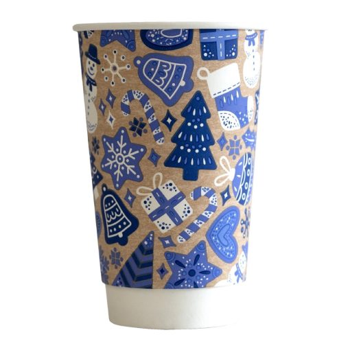 Vegware Double Wall 2024 Xmas Cup 89-Series - 16oz Pack of 400 (HX494)