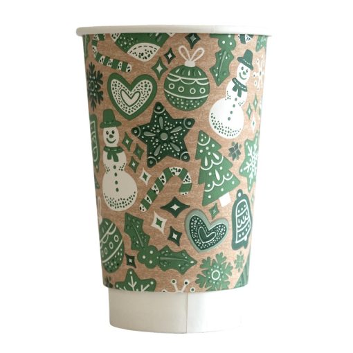 Vegware Double Wall 2024 Xmas Cup 89-Series - 16oz Pack of 400 (HX494)