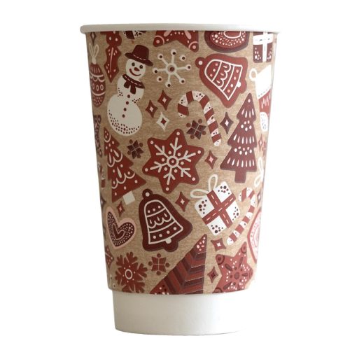 Vegware Double Wall 2024 Xmas Cup 89-Series - 16oz Pack of 400 (HX494)