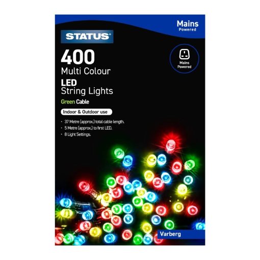 Status Varberg 400 Multi Coloured LED Indoor-Outdoor String Lights (HY743)