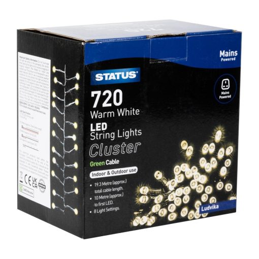 Status Ludvika 720 Warm White LED Indoor-Outdoor String Lights (HY744)