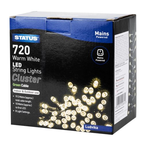 Status Ludvika 720 Warm White LED Indoor-Outdoor String Lights (HY744)