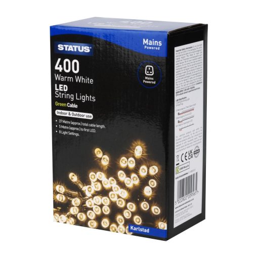 Status Karlstad 400 Warm White LED Indoor-Outdoor String Lights (HY745)