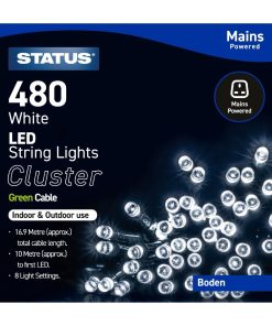 Status Boden 480 Cool White LED Indoor-Outdoor String Lights (HY746)