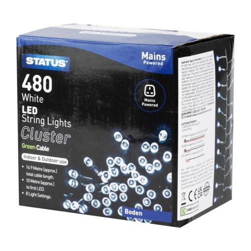 Status Boden 480 Cool White LED Indoor-Outdoor String Lights (HY746)