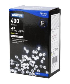 Status Falun 400 Cool White LED Indoor-Outdoor String Lights (HY747)