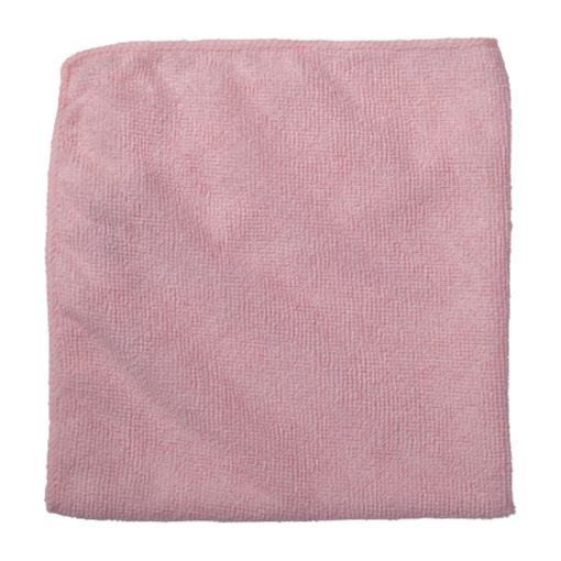 Rubbermaid Economy Microfibre Cloth Pink 400x400mm Pack of 12 (HZ150)