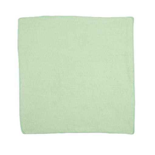 Rubbermaid Economy Microfibre Cloth Green 400x400mm Pack of 12 (HZ151)