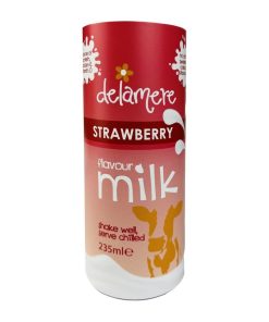 Delamere Dairy Strawberry Flavour Milk 235ml CartoCan Pack of 12 (KA257)