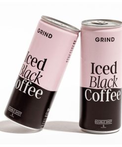 Grind Iced Black Coffee Cans 250ml Pack of 8 (KA271)