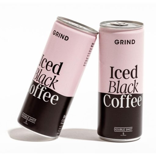 Grind Iced Black Coffee Cans 250ml Pack of 8 (KA271)