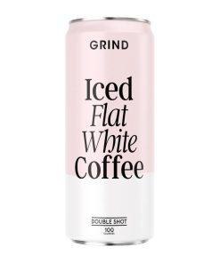 Grind Iced Flat White Coffee Cans 250ml Pack of 8 (KA272)