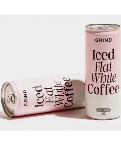 Grind Iced Flat White Coffee Cans 250ml Pack of 8 (KA272)