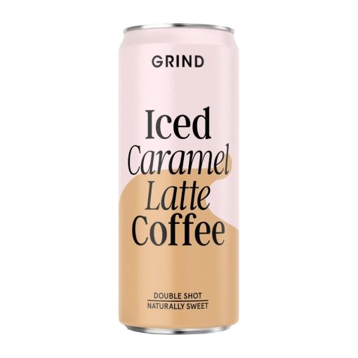 Grind Iced Caramel Latte Coffee Cans 250ml Pack of 8 (KA273)