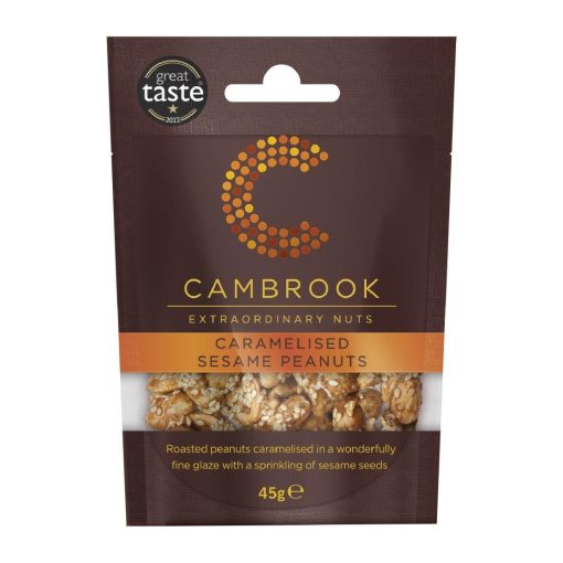 Cambrook Caramelised Sesame Peanuts Snack Pack 45g Pack of 12 (KA480)