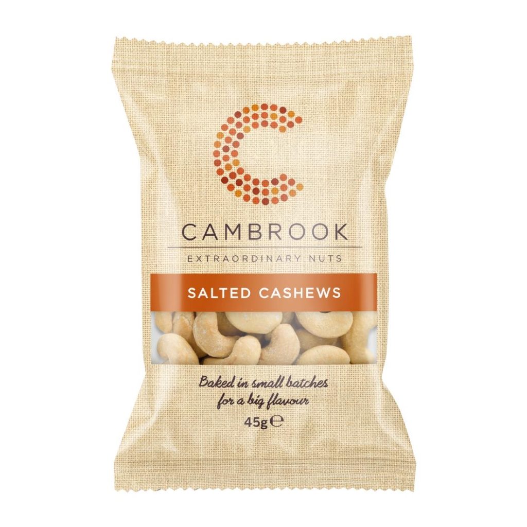 Cambrook Baked Salted Cashews Snack Pack 45g Pack Of 24 KA484 cambrook-baked-salted-cashews-snack-pack-45g-pack-of-24-ka484