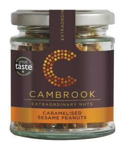 Cambrook Caramelised Sesame Peanuts Glass Jar 80g Pack of 15 (KA486)