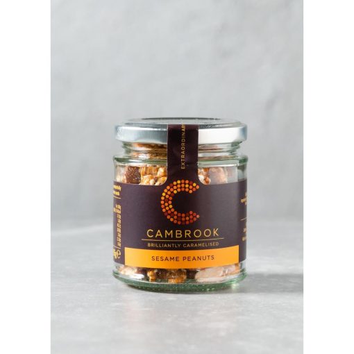 Cambrook Caramelised Sesame Peanuts Glass Jar 80g Pack of 15 (KA486)