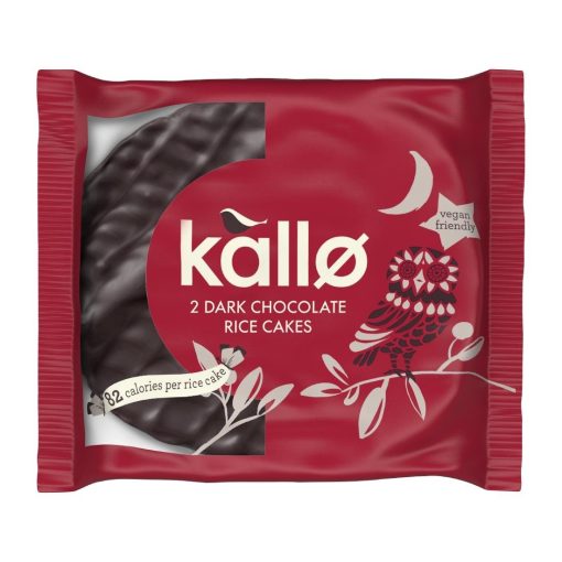 Kallo Dark Chocolate Topped Rice Cakes Pack of 30 (KA516)